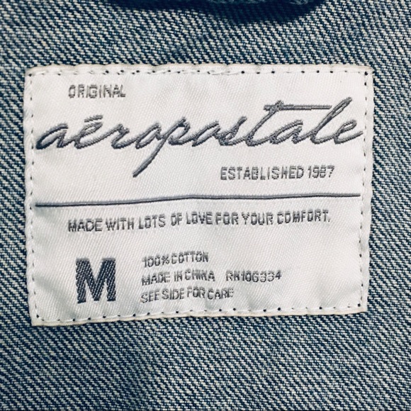 SOLD!!! AEROPOSTALE jean jacket Medium EUC - Picture 4 of 7